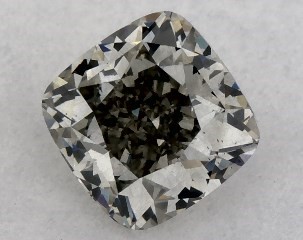 0.37 Carat Fancy Gray-SI2 Cushion Modified Cut Diamond